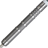 James Wade The Machine 04 Steel Tip Darts close up image showing detailed grip patterns, machining, coating, and precision craftsmanship
