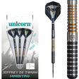 Jeffrey De Zwaan Maestro P3 Steel Tip Darts main product image showing the darts, packaging, flights, shafts, and included accessories