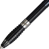 Owen Roelofs Steel Tip Darts close up image showing detailed grip patterns, machining, coating, and precision craftsmanship