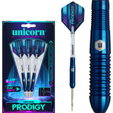 Prodigy S2 Steel Tip Darts main product image showing the darts, packaging, flights, shafts, and included accessories