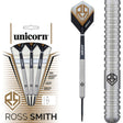 Ross Smith Natural Steel Tip Darts main product image showing the darts, packaging, flights, shafts, and included accessories