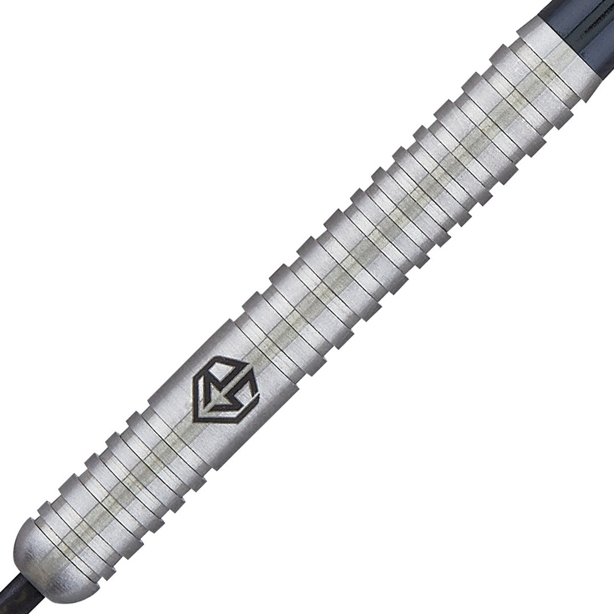 Ross Smith Natural Steel Tip Darts close up image showing detailed grip patterns, machining, coating, and precision craftsmanship