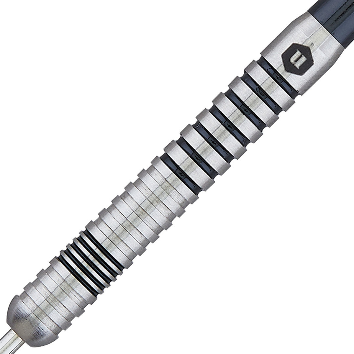 Ross Smith Smudger Steel Tip Darts close up image showing detailed grip patterns, machining, coating, and precision craftsmanship