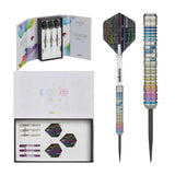 Unicorn Seigo Asada Code darts set with packaging, flights, and complete assembled darts.