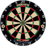 Unicorn Smartboard Eclipse Dartboard main product image showing the dartboard and product contents