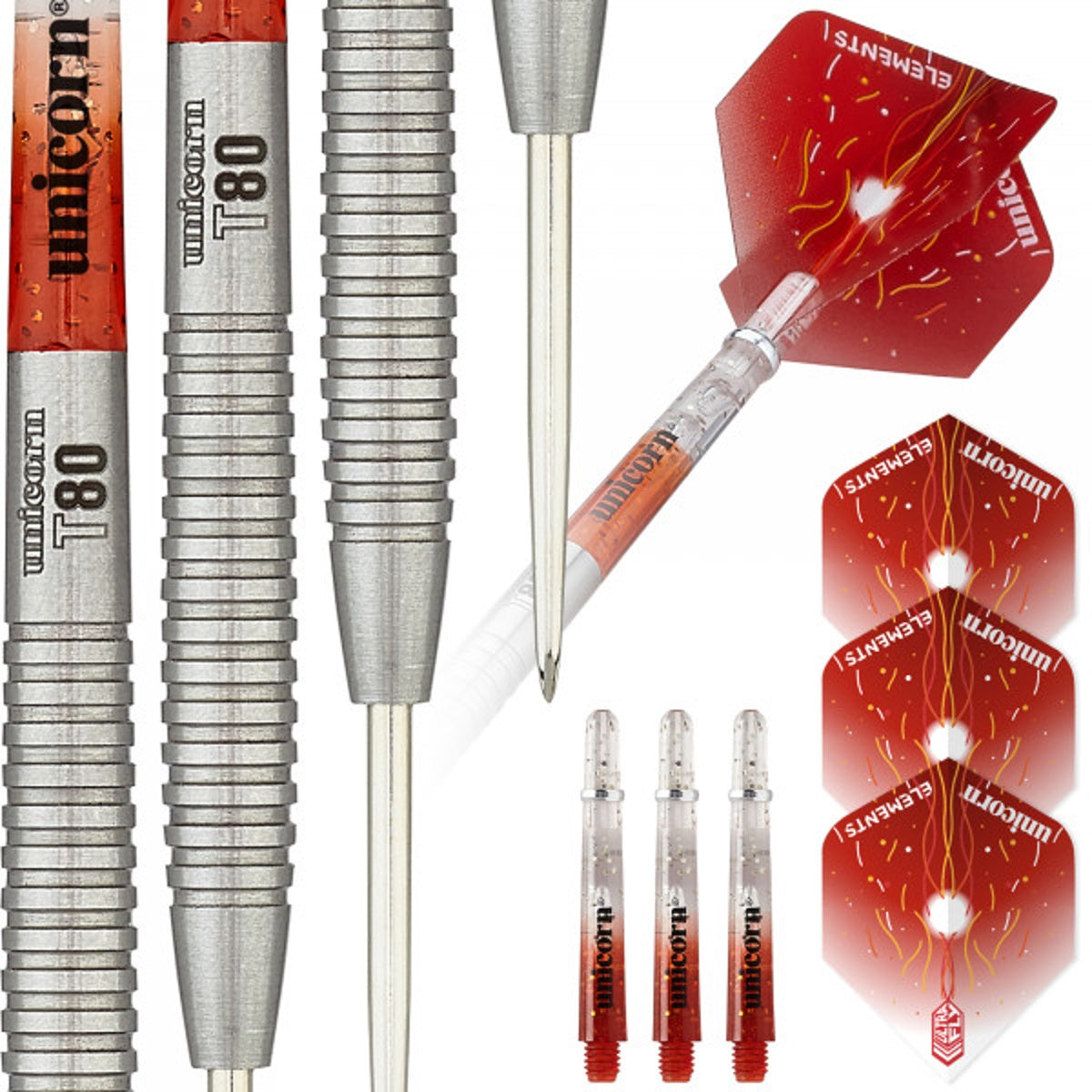 Striker Type 2 Steel Tip Darts contents image displaying everything included inside the package