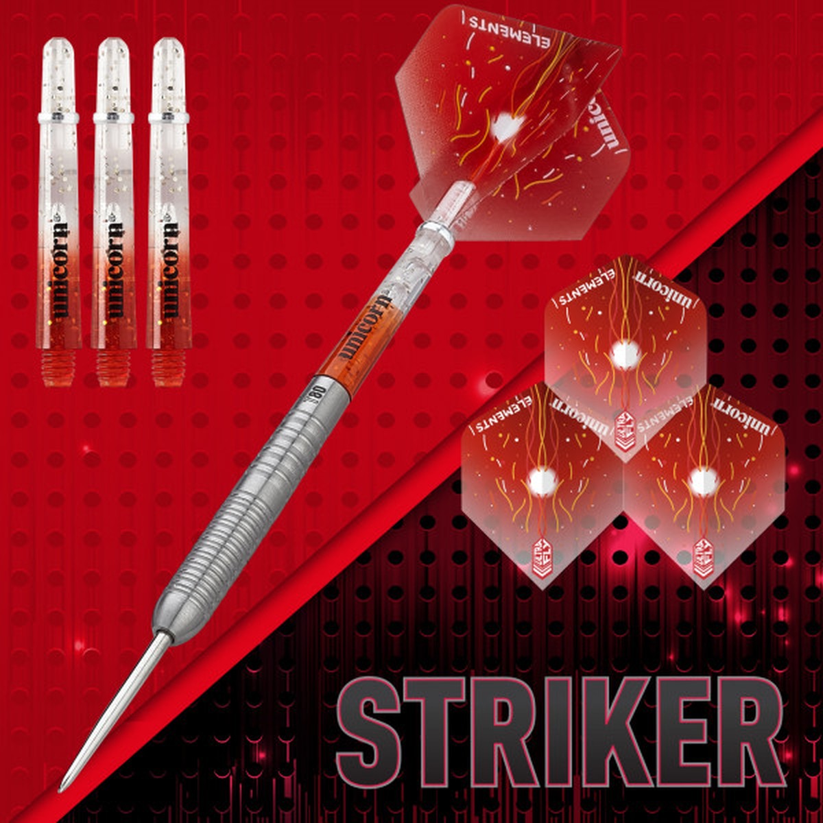 Unicorn Striker Type 6 80% Tungsten Steel Tip Darts – Double Top Darts