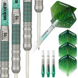 T90 Type 1 Core XL Green Steel Tip Darts contents image displaying everything included inside the package