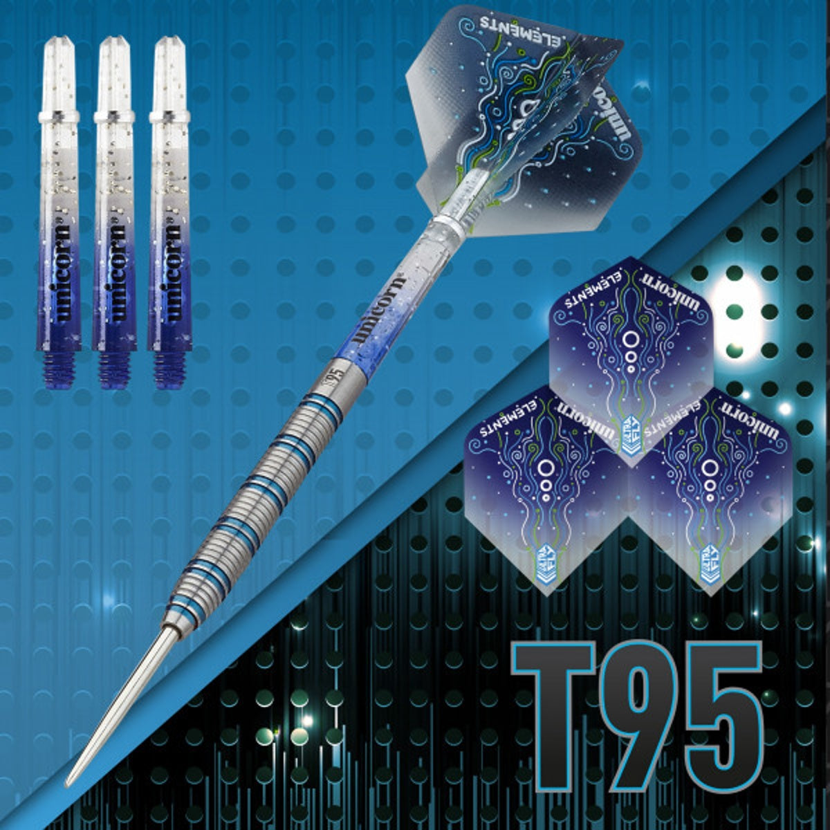 Unicorn T95 Type 1 Core XL Blue 95% Tungsten Steel Tip Darts