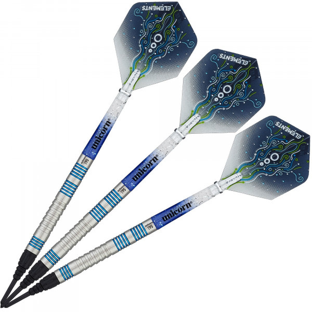 Unicorn T95 Core XL Blue 95% Tungsten Soft Tip Darts – Double Top