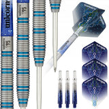 T95 Type 1 Core XL Blue Steel Tip Darts contents image displaying everything included inside the package