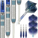 T95 Type 2 Core XL Blue Steel Tip Darts contents image displaying everything included inside the package