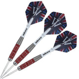 The Machine James Wade 90 Percent Tungsten Steel Tip Darts image showing the complete three dart set together highlighting barrel design consistency and styling