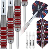 The Machine James Wade 90 Percent Tungsten Steel Tip Darts contents image displaying everything included inside the package