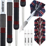 The Machine James Wade Steel Tip Darts contents image displaying everything included inside the package