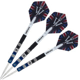 The Machine James Wade Two Tone Steel Tip Darts image showing the complete three dart set together highlighting barrel design consistency and styling