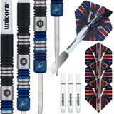 The Machine James Wade Two Tone Steel Tip Darts contents image displaying everything included inside the package