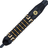 Top Brass 1 Steel Tip Darts close up image showing detailed grip patterns, machining, coating, and precision craftsmanship