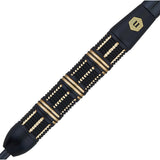 Top Brass 3 Steel Tip Darts close up image showing detailed grip patterns, machining, coating, and precision craftsmanship