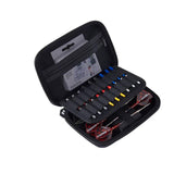 Unicorn Gary Anderson case open with shaft holders, accessories, and mesh pockets