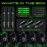 Wraith James Wade Phase 2 Steel Tip Darts contents image displaying everything included inside the package