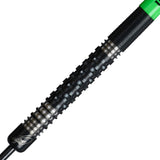 Wraith James Wade Phase 2 Steel Tip Darts close up image showing detailed grip patterns, machining, coating, and precision craftsmanship