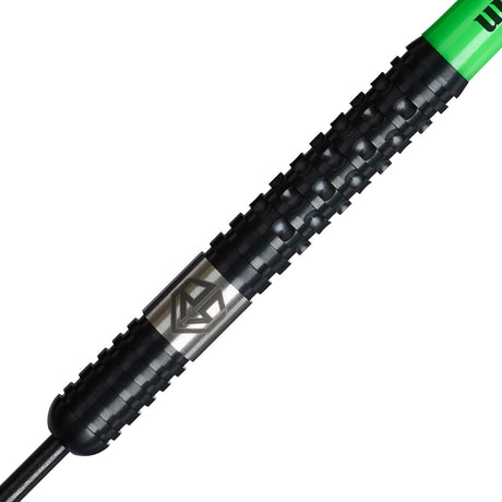 Wraith Ross Smith Steel Tip Darts close up image showing detailed grip patterns, machining, coating, and precision craftsmanship