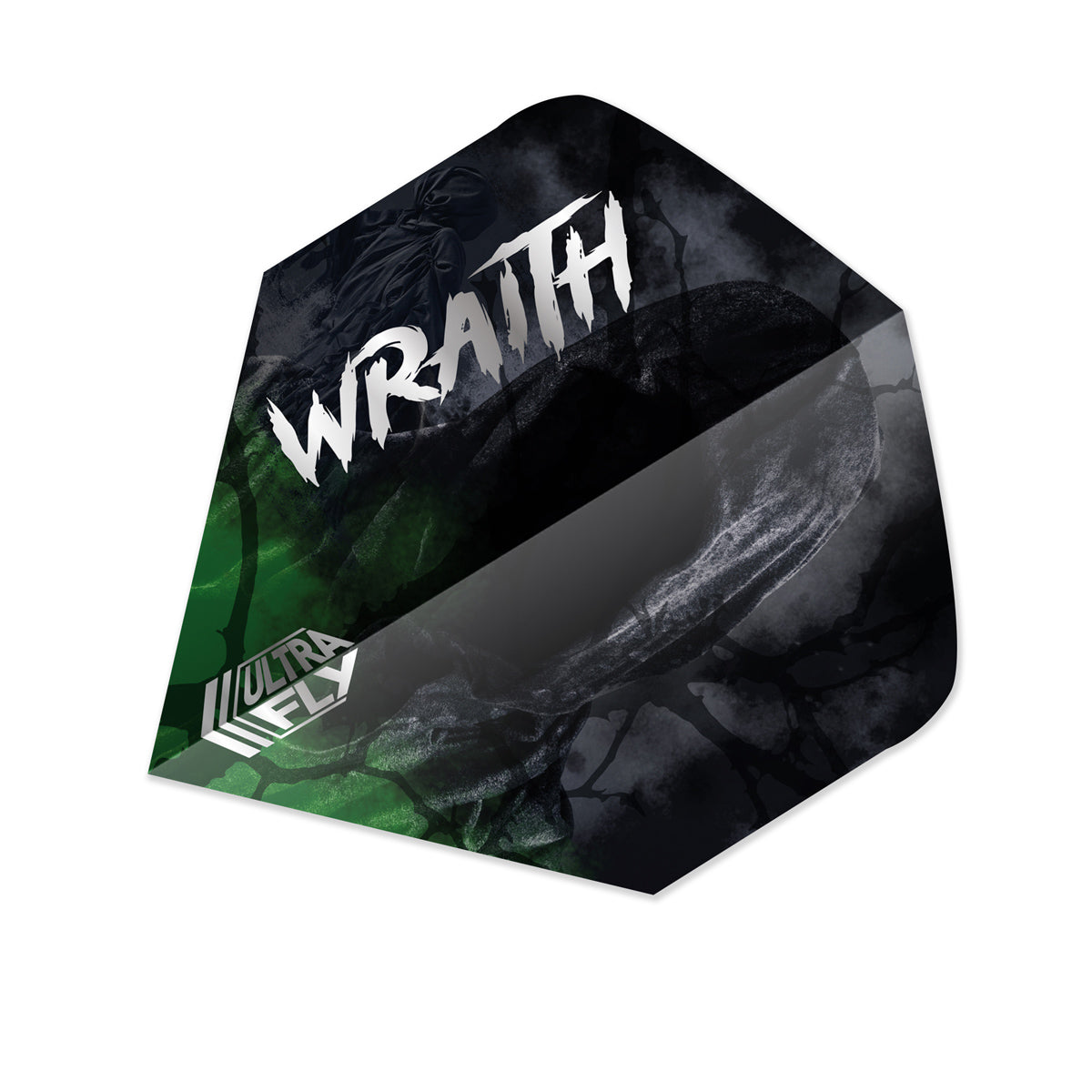 Wraith Ultrafly BW Dart Flights by Unicorn showing multiple angles of all 3 dart flights on a white background.