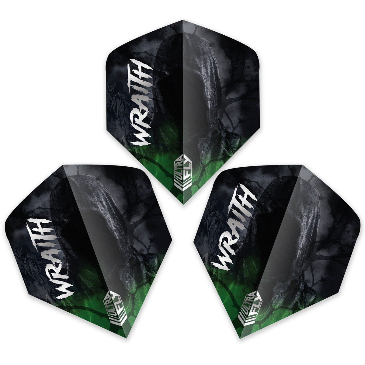 Wraith Ultrafly BW Dart Flights by Unicorn main image on a plain white background.
