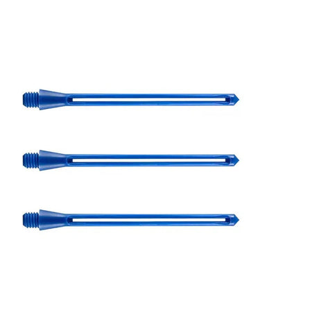 Three-pack of black Unicorn Slikstik dart stems with durable, streamlined design