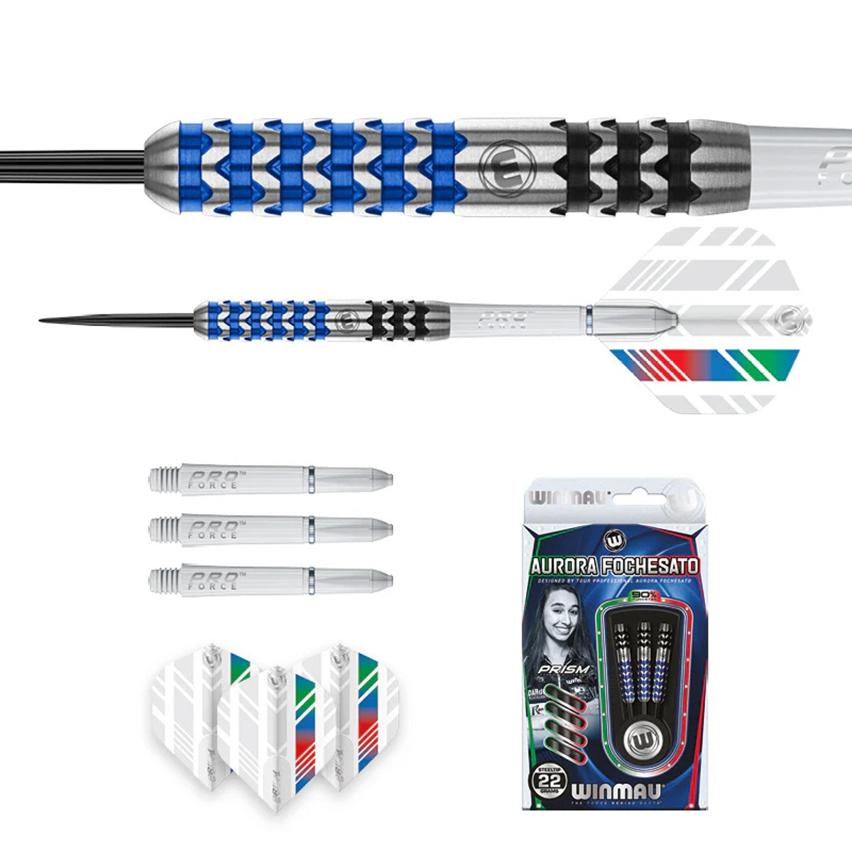 Aurora Fochesato Steel Tip Darts contents image displaying everything included inside the package