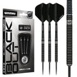 Blackout Straight Barrel Steel Tip Darts main product image showing the darts, packaging, flights, shafts, and included accessories