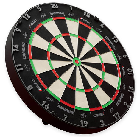 Winmau Blade 360 Triple Core Dartboard alternate product image showing the dartboard and product contents
