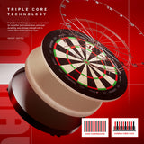 Winmau Blade 360 Triple Core Dartboard image highlighting the sisal fibre construction and playing surface