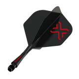 Winmau Blade X Fusion Integrated Flights & Shafts angled view highlighting the product design and profile.