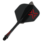 Winmau Blade X Fusion Integrated Flights & Shafts angled view highlighting the product design and profile.