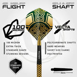 Brendan Dolan Signature Series Steel Tip Darts flight and stem image showing the included flight design, shaft setup, and branding details