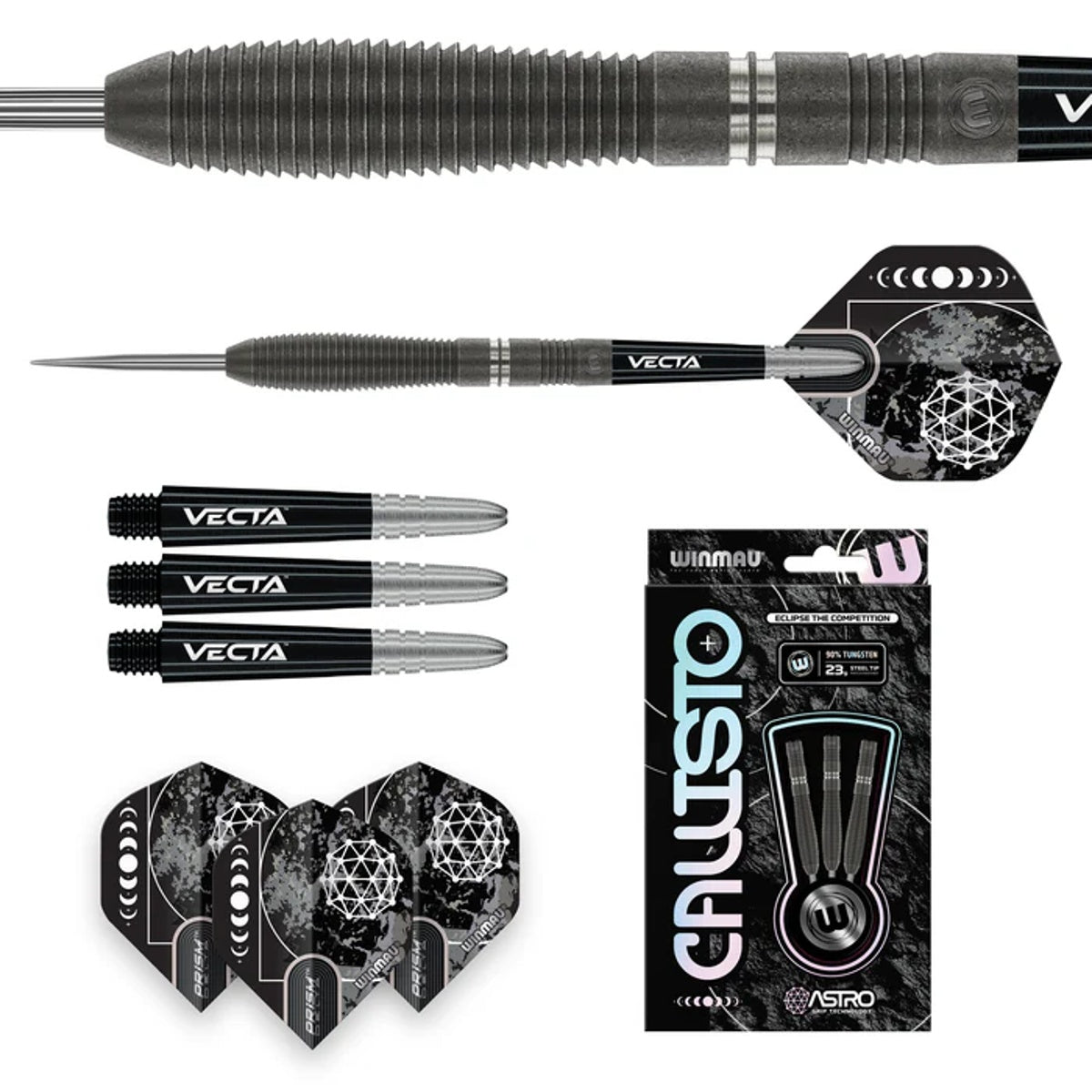 Callisto 02 Steel Tip Darts contents image displaying everything included inside the package