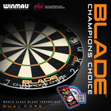 Winmau Champions Choice Dual Core Trainer Dartboard outer box alternate image showing the retail packaging and branding