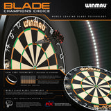 Winmau Champions Choice Dual Core Trainer Dartboard outer box rear image showing the retail packaging and branding