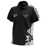 Danny Noppert Polo by Winmau front view image showing the complete polo design, colours, and sponsor branding
