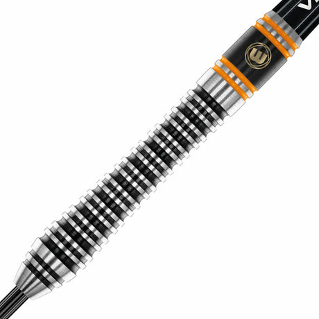 Danny Noppert Signature Edition 2.0 Steel Tip Darts close up image showing detailed grip patterns, machining, coating, and precision craftsmanship