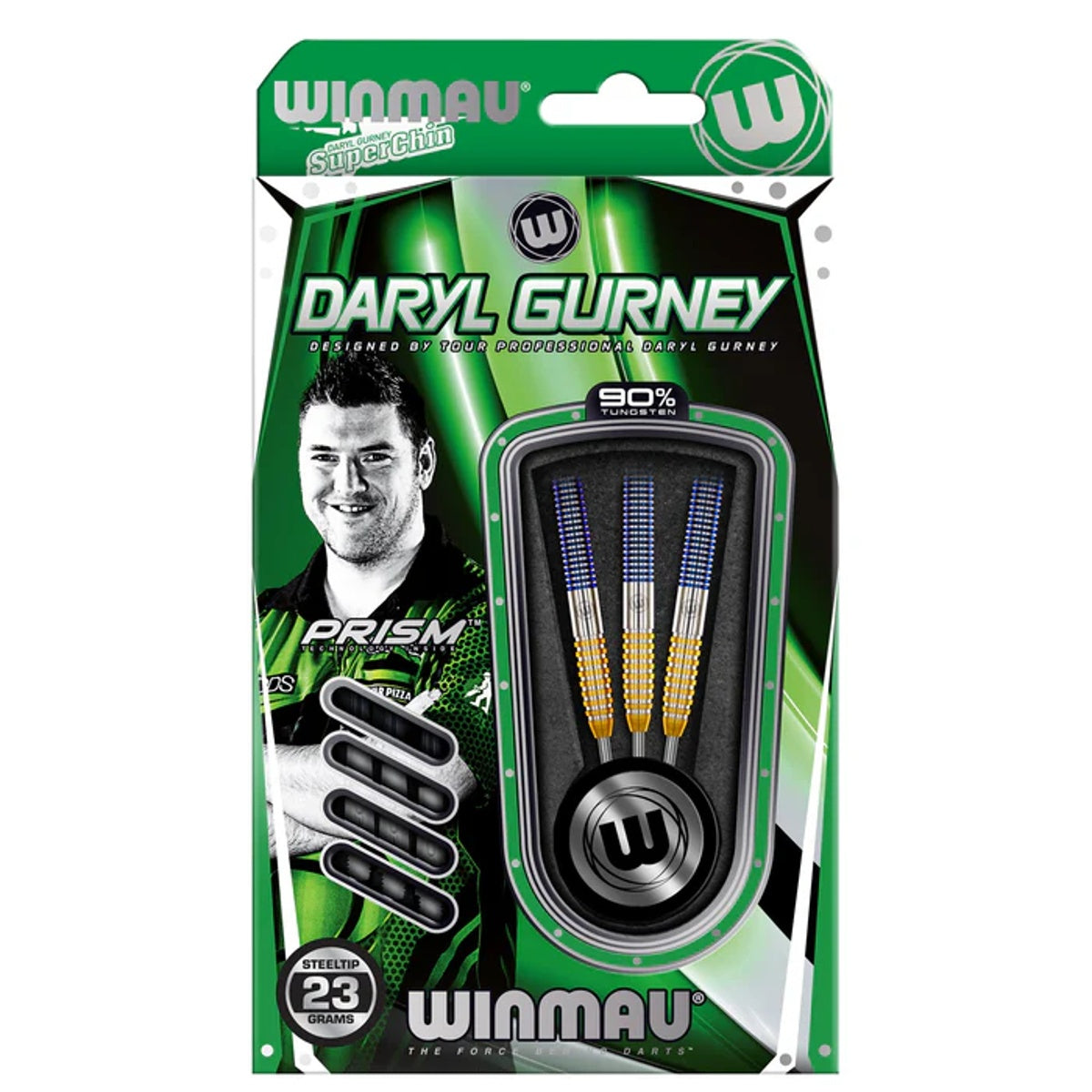Daryl Gurney SC 1.0 Series Steel Tip Darts packaging exterior image showing the outer box artwork, branding, and presentation design