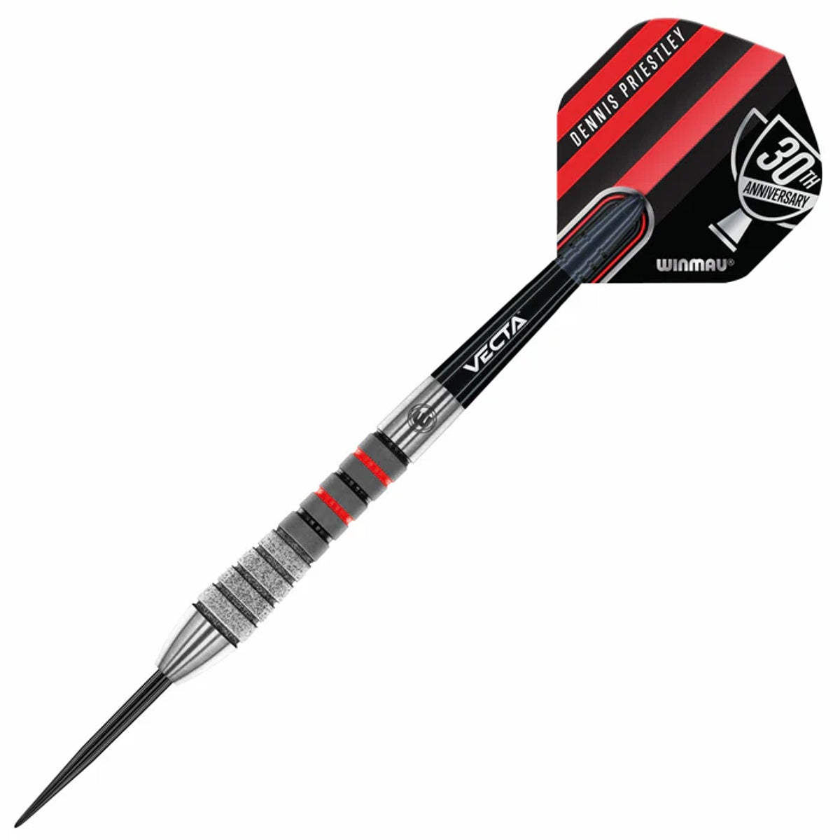 Dennis Priestley Diamond 3 Zero Steel Tip Darts angled product image displaying the barrel profile, grip layout, and design features
