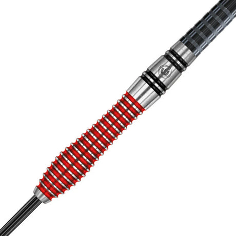 Dennis Priestley Special Edition Steel Tip Darts close up image showing detailed grip patterns, machining, coating, and precision craftsmanship