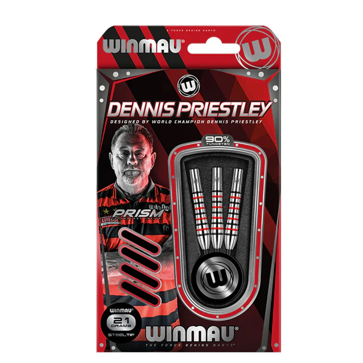 Dennis Priestley Steel Tip Darts packaging exterior image showing the outer box artwork, branding, and presentation design
