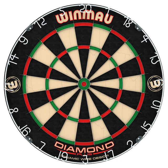 Winmau Diamond Plus Dartboard main product image showing the dartboard and product contents