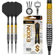 Exion Torpedo Switch Point Steel Tip Darts main product image showing the darts, packaging, flights, shafts, and included accessories