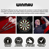Fornax Torpedo Switch Point Steel Tip Darts Winmau brand image featuring Winmau branding, product range identity, and manufacturer information