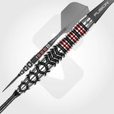 Fornax Torpedo Switch Point Steel Tip Darts close up image showing detailed grip patterns, machining, coating, and precision craftsmanship